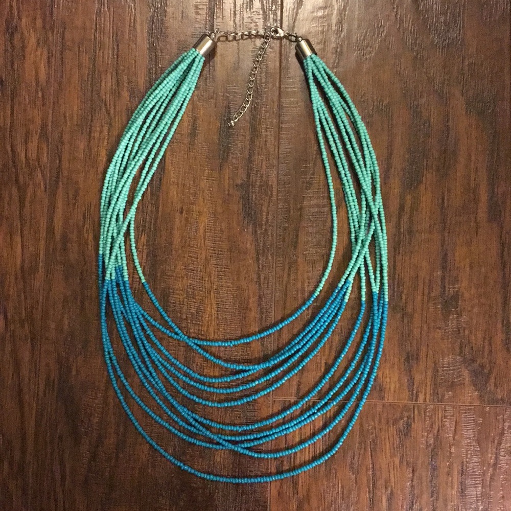 Multi layered beaded necklace